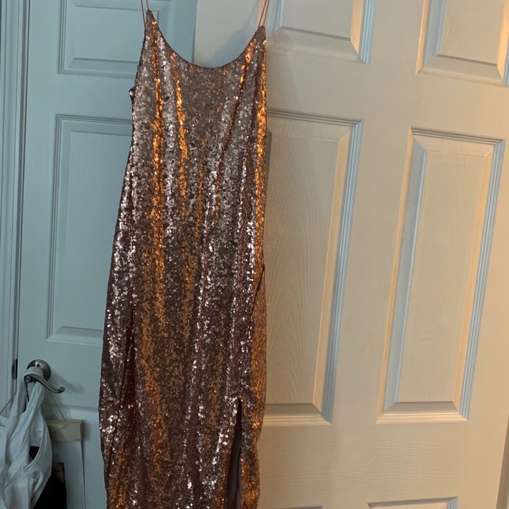 New with tags rose gold dress